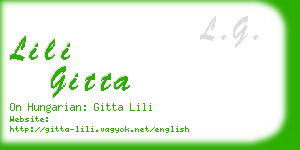 lili gitta business card
